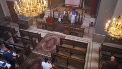 Inside the church