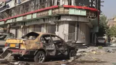 The damaged house in Kabul, 4 August