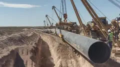 Imagen de uno de los caños que forman el primer tramo del GPNK