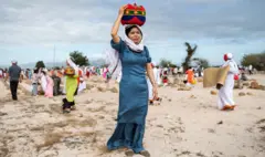 Người Chăm Bani trong một lễ hội vào đầu năm 2025 tại Ninh Thuận