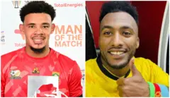 ኣብ ቅድመ መጻረዩ ኣብ ክልተ እግሪ ሰለስተ ሸቶታት ብምምዝጋብ ዝደመቐ ኤርትራዊ ዓሊ ሴሌማን [የማነይ] ሓላዊ ልዳት ሃገራት ጋንታ ደቡብ ኣፍሪቃ ሮንወይ ዊልያምስ [ጸጋማይ]