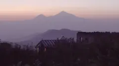 Вид на гору Арарат из села Хачик