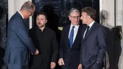 Мерц, Зеленский, Стармер и Макрон, 7 июня 2026 года