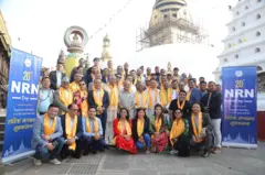 गैरआवासीय नेपाली (एनआरएन) दिवसमा एनआरएन नेताहरू 