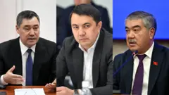 Президент Садыр Жапаров, Жогорку Кеңештин депутаттары Марлен Маматалиев, Кундузбек Сулайманов. 