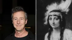 Actor Edward Norton and Pocahontas