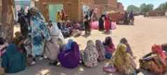 نازحات في الفاشر بولاية شمال دارفور بالسودان