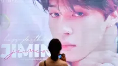 K-pop singer Jimin at the subway in Bangkok
