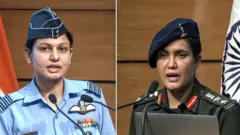 ਵਿੰਗ ਕਮਾਂਡਰ ਵਿਓਮਿਕਾ ਸਿੰਘ ਅਤੇ ਕਰਨਲ ਸੋਫ਼ੀਆ ਕੁਰੈਸ਼ੀ 