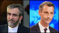 نه ند پرایس (راست) و نه علی باقری کنی (چپ) نگفتند که آیا از متن جدید راضی هستند یا نه