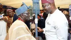 Aworan Oba Olakunleyin ati Gomina Seyi Makinde 