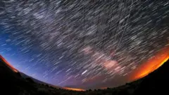 The Starlink satellites are most obvious at twilight just after they've come off the top of their launch rocket