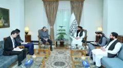 دیدار امیر خان متقی با ژاو شینگ، سفیر چین در کابل 