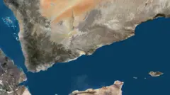 صورة فضائية للساحل الجنوبي لليمن التقطت في مايو/أيار 2023.
