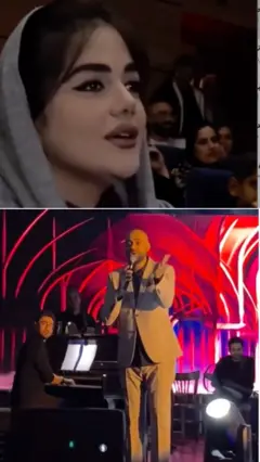 سکوت حمید حامی برای خواندن تماشاگر زن