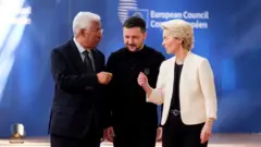 Антониу Кошта, Владимир Зеленский и Урсула фон дер Ляйен.