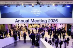 Un pasillo del Foro Económico Mundial de Davos
