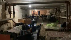 Bunker wey di students dey live in for Sumy