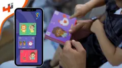 يعرفنا نسيم رمضان على تطبيق يدمج أساليب التعليم التقليدية كالبطاقات مع التعليم الذكي مثل استخدام الألواح الذكية.