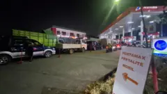 SPBU di Palembang, Sumsel, Kamis (9/7/2026) malam.