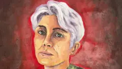 نقاشی ویدا ربانی از پخشان عزیزی در زندان اوین 