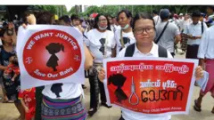 အသက် ၃ နှစ်အောက် မိန်းကလေးငယ် အဓမ္မ ပြုကျင့်ခံရတယ်ဆိုတဲ့ အမှုမှာ တရားမျှတမှု ရှိဖို့ အများပြည်သူဆန္ဒပြ