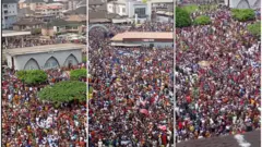 Ndị mmadụ gbakọtara n'ụlọụka CKC dị n'Aba maka emume 'Christ The King'