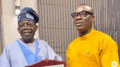 Aworan Aarẹ Bola Tinubu ati King Wasiu Ayinde Marshal