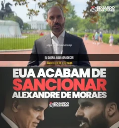 Captura de tela de vídeo de Eduardo Bolsonaro no X