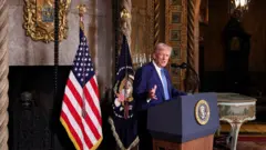 ترامپ در مارالاگو با خبرنگاران صحبت کرد