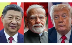 शी जिनपिंग, प्रधानमंत्री नरेंद्र मोदी, डोनाल्ड ट्रंप