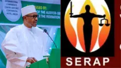 Aworan aarẹ Buhari ati idanimọ SERAP