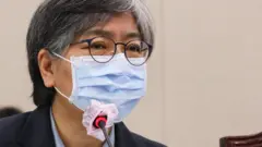 정은경 질병관리청장이 22일 서울 여의도 국회에서 열린 보건복지위원회의 보건복지부, 질병관리청 등에 대한 종합국정감사에 출석해 의원 질의에 답하고 있다