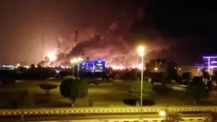 Fire at Saudi plant at Abqaiq