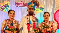 सोलापुर के युवक अतुल ने मुंबई की दो जुड़वा बहनों से की है शादी