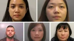 Tổng số án phạt của 5 bị can trong đó có 4 phụ nữ Việt là 15 năm tù.