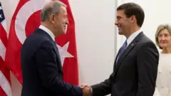 Milli Savunma Bakanı Hulusi Akar ve ABD Savunma Bakanı Mark Esper