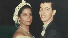 Mónica el día de su boda