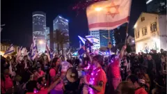 An anti-government protest in Tel Aviv