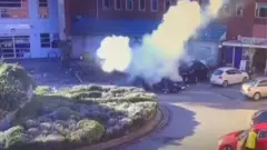 Vehicle explosion in hospital car park