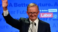 阿爾巴尼斯在悉尼向澳大利亞工黨支持者發表勝選演說（21/5/2022）