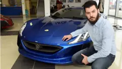Croatian inventor Mate Rimac at his factory and showroom in Sveta Nedelja on the outskirts of Zagreb