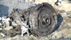 Partes del avión accidentado.