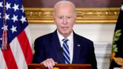 US President Joe Biden during a reception for new Democratic members of Congress in the State Dining Room of the White House in Washington, DC, US, on Sunday, Jan. 5, 2025.