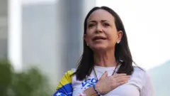 Лідерка венесуельської опозиції Марія Мачадо на антиурядовому протесті 