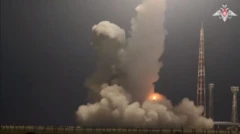 One test launch o ICBM for Astrakhan, Russia, na im dey for dis video still from April