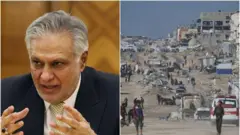 पाकिस्तान के विदेश मंत्री इसहाक़ डार का कहना है कि पाकिस्तान सिर्फ़ शांति बनाए रखने और सोशल वर्क के लिए ग़ज़ा जाएगा