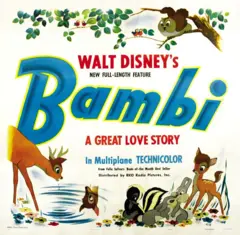 Pôster americano de Bambi, de 1942