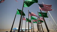 هواپیمای رییس جمهوری امریکا در ریاض