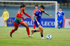 नेपाल र बाङ्लादेशबीचको खेलको दृश्य